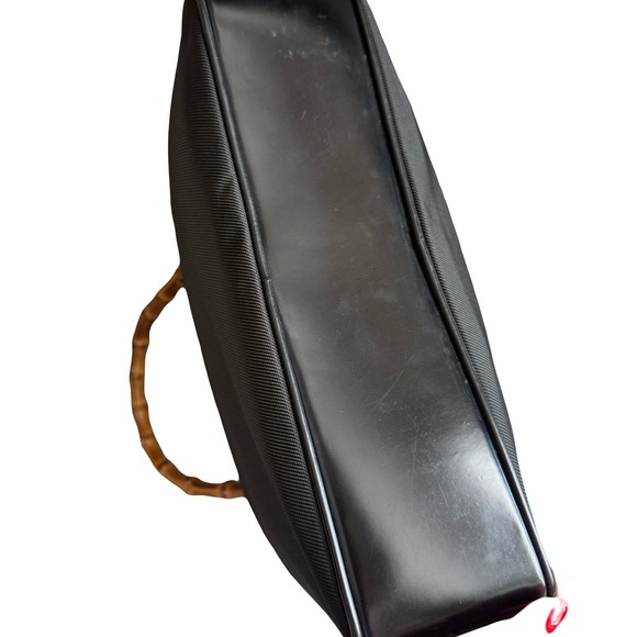 Gucci Black Leather and Nylon Bamboo Bag - Picture 5 of 12